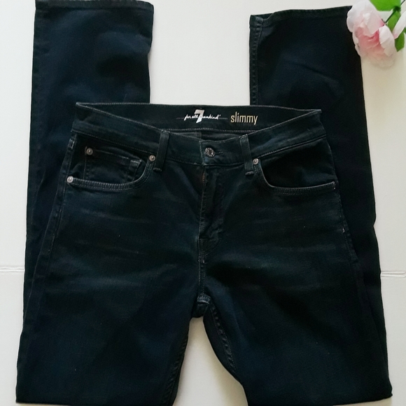 7 For All Mankind Slimmy dark wash jeans, size 30 - Picture 1 of 6